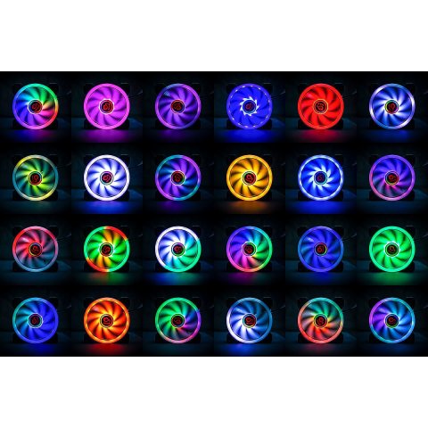 Talius Ventilador Caja Rgb Iris cronos Spectrum 16led 12cm Blanco Retail