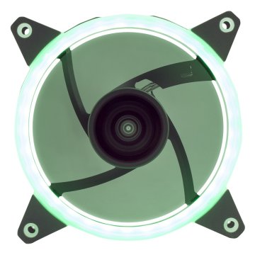 Ventilador Interno Unyka Candy 120mm Anillo Led Verde 7 Aspas 1400rpm 2