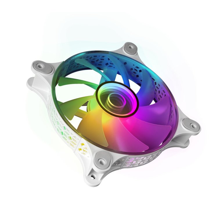 Ventilador Interno Mars Gaming Mf-3d White 12x12cm Argb Efecto Espejo Infinito