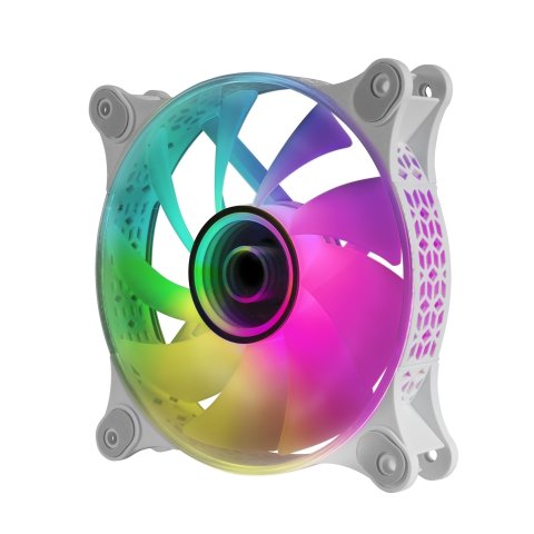 Ventilador Interno Mars Gaming Mf-3d White 12x12cm Argb Efecto Espejo Infinito