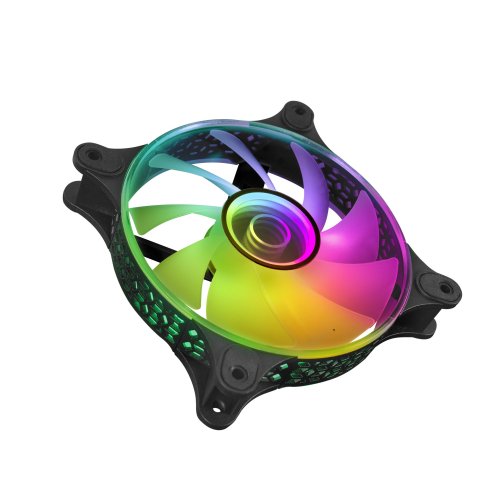Ventilador Interno Mars Gaming Mf-3d Black 12x12cm Argb Efecto Espejo Infinito