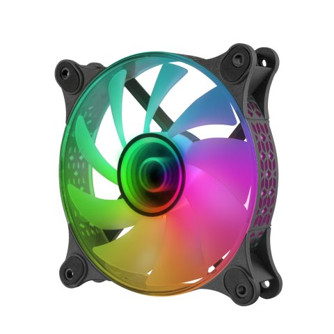 Ventilador Interno Mars Gaming Mf-3d Black 12x12cm Argb Efecto Espejo Infinito