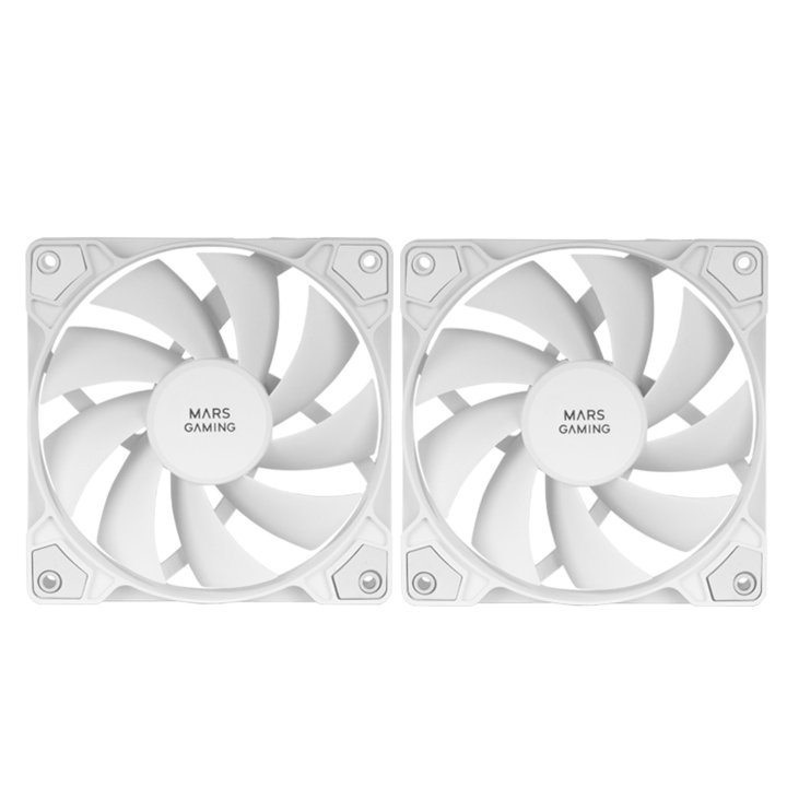 Kit 2xventilador Interno Mars Gaming Mf-prox2 White Ultra Silenciosos Fdb Bearing Antivibración