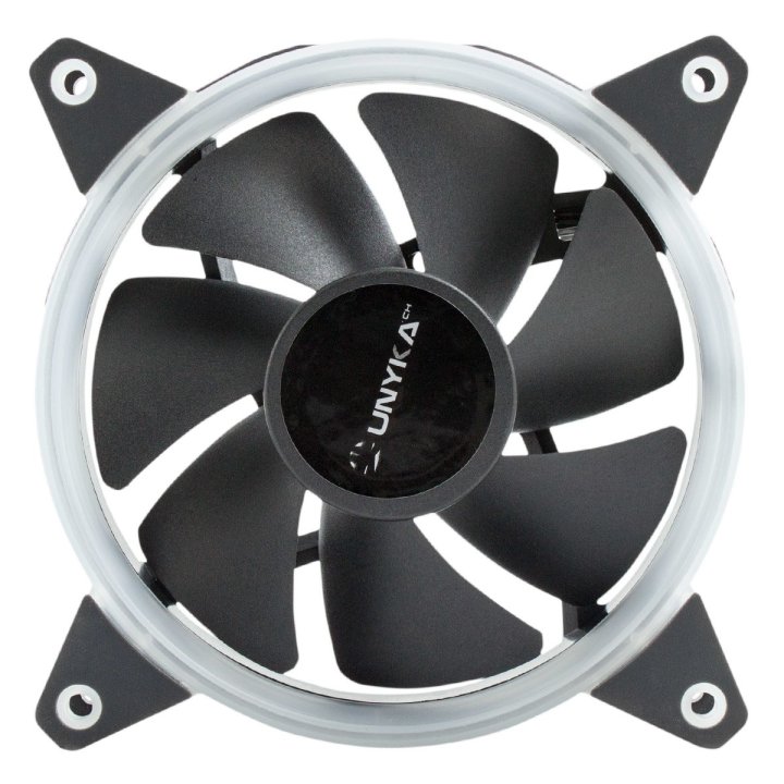 Ventilador Interno Unyka Candy 120mm Anillo Led Azul 7 Aspas 1400rpm