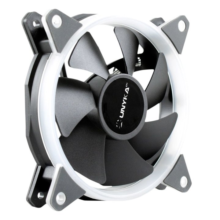 Ventilador Interno Unyka Candy 120mm Anillo Led Azul 7 Aspas 1400rpm