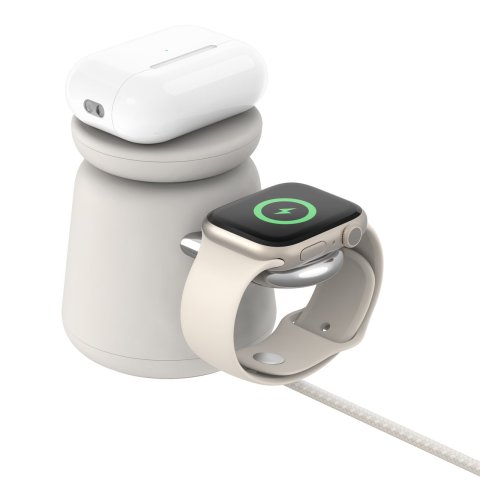  Base De Carga Powerhouse Belkin Wiz020vfh37 Doble Iphone Iwatch Airpods Sand 