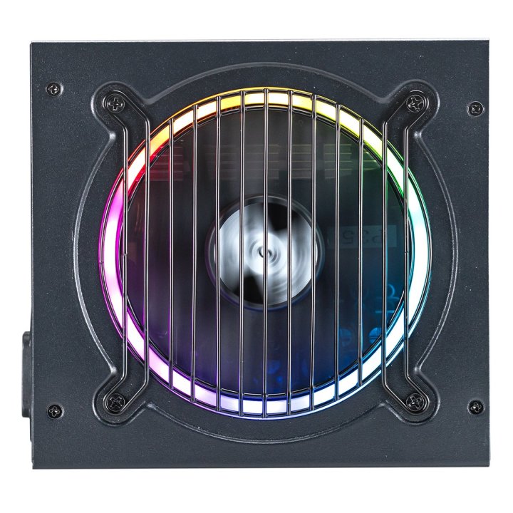 Fuente De Alimentación Unyka Atilius Rgb Atx 750w Black Cableado Modular Pfc Activo Eficiencia Energetica 90% Ventilador Rgb 