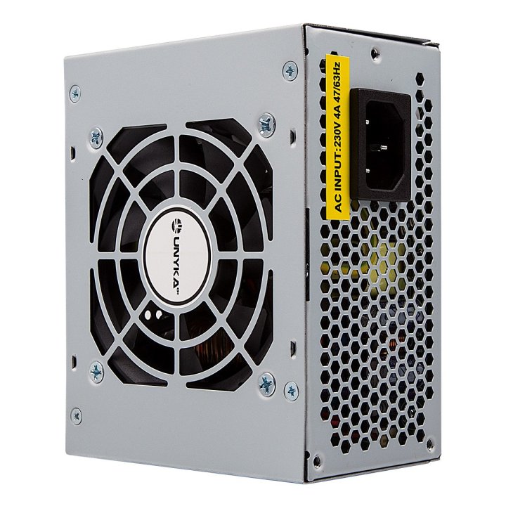Fuente De Alimentacion Unykach Sfx 52002 300w 85% De Eficiencia Energetica Apfc Activo Ventilador 80mm Silencioso