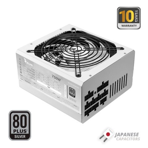 Fuente De Alimentacion Tacens Mars Gaming Zeus 750w Modular Certificado 80 Plus Silver, Pfc Activo, Vent. 14x14cm, Cableado M