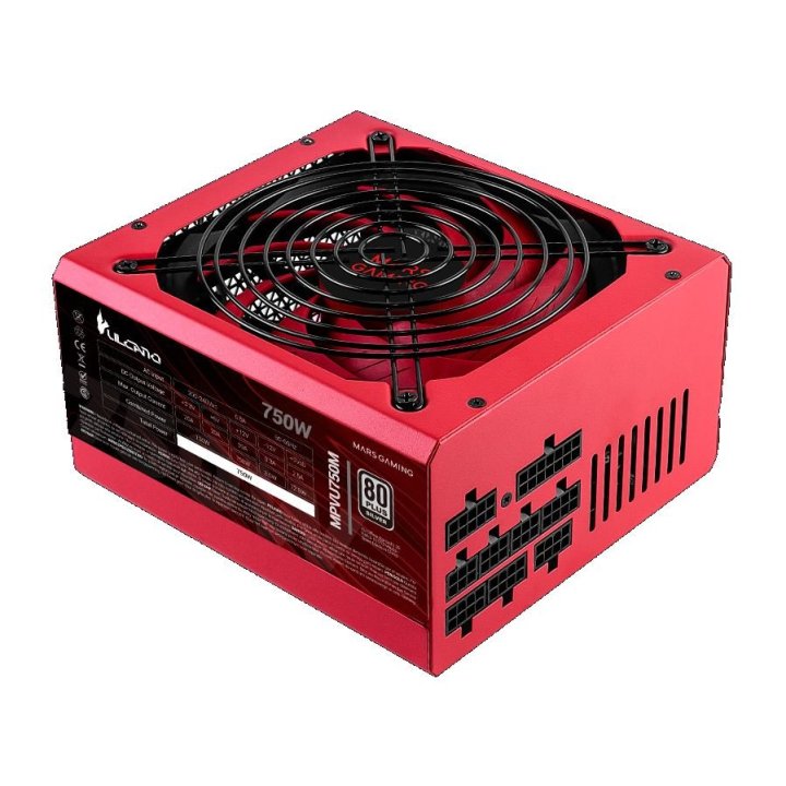 Fuente De Alimentacion Tacens Mars Gaming Vulcano 750w Modular Certificado 80 Plus Silver, Pfc Activo, Vent. 14x14cm, Cablead