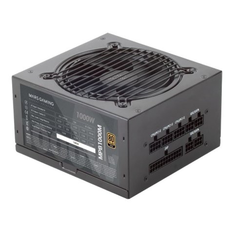 Fuente De Alimentacion Mars Gaming 1000w Modular Certificacion 80+ Gold, Pfc Activo