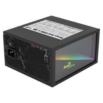 Fuente Alimentacion Aerocool Mirage 650w Certificado 80 Plus Gold Pfc Activo, Vent. 12x12cm Ultra Silencioso Haswell Rgb Infi 2
