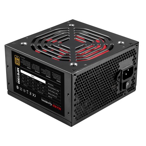 Fuente De Alimentacion Mars Gaming 1000w, Certificacion 80+ Gold, Pfc Activo, Vent. 12x12cm, Ultra Silenciosa