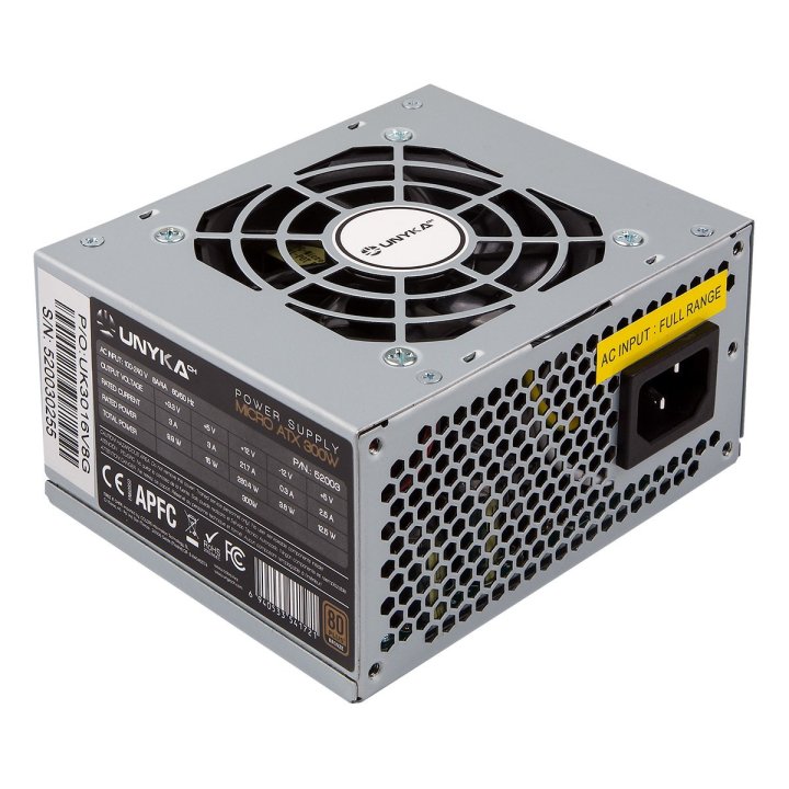 Fuente De Alimentacion Unykach Sfx 52003 300w 80+ Bornze Apfc Activo Ventilador 80mm Silencioso
