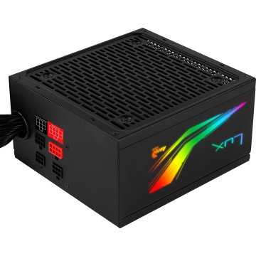 Fuente Alimentacion Aerocool Lux Rgb 650w, Certificado 80 Plus Bronze, Modular , Pfc Activo, Vent. 12x12cm Iluminacion Rgb-a 