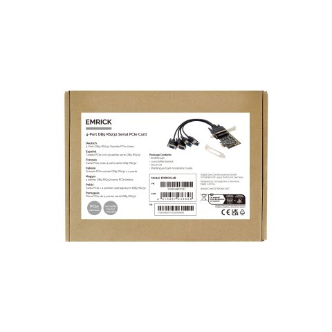 Controladora Pcie Conceptronic 4 Puertos Serie Compatible Low Profile
