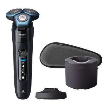 Afeitadora Philips Serie 7000 S7783 55 Color Negro Tinta 3 Cabezales Uso En Seco Y Humedo Inalambrica Bluetooth