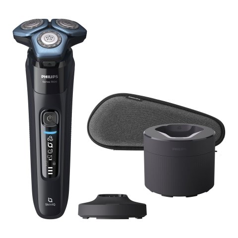 Afeitadora Philips Serie 7000 S7783 55 Color Negro Tinta 3 Cabezales Uso En Seco Y Humedo Inalambrica Bluetooth