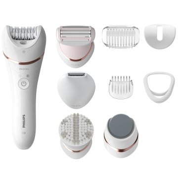 Depiladora Philips Epilator Bre740 10 Series 8000 Wet & Dry Diferentes Cabezales Y Luz Led 2