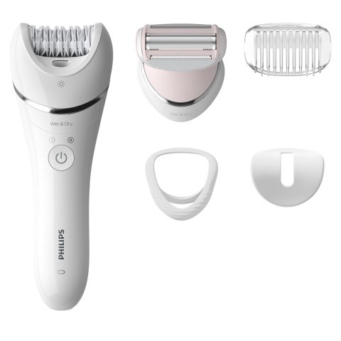 Depiladora Philips Bre710 00 Serie 8000 Wet & Dry Luz Casquillo Zona Delicadas Bateria 40min