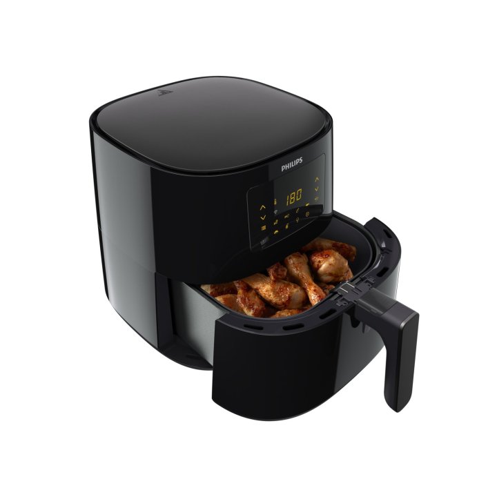 Freidora Por Aire Philips Essential Conectada Xl Hd9280 70 Color Negro 6.2l Pantalla Tactil 2000w Compatible Con Alexa