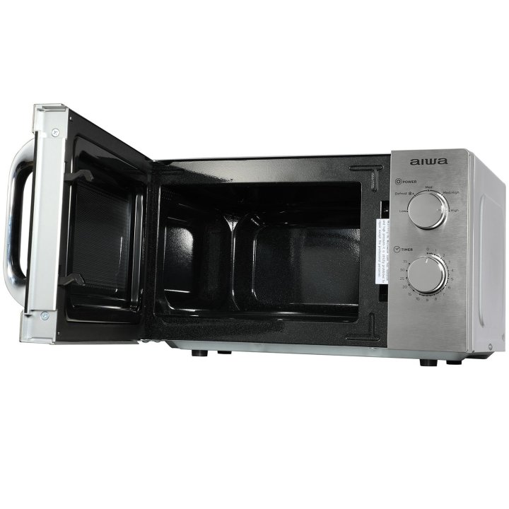 Microondas Aiwa Mw-200sl Frontal Acero Inox Capacidad 20l Potencia 700w