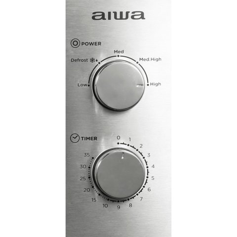 Microondas Aiwa Mw-200sl Frontal Acero Inox Capacidad 20l Potencia 700w