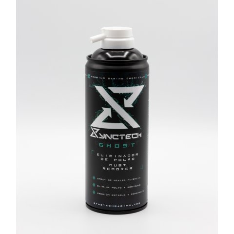 Synctech Eliminador De Polvo Ghost Spray 300ml Alta Presion Canula De Extension Sin Olor 8003s0020
