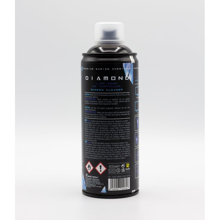 Synctech Espuma Activa Diamond Spray 400ml Para Limpieza De Pantallas Pulverizacion Micronizada Secado Rapido 8001s0020