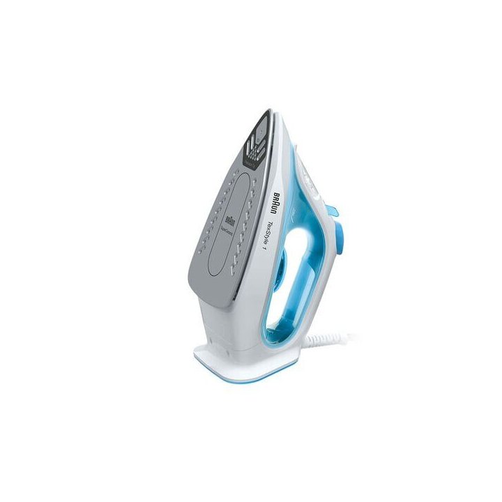 Plancha De Vapor Braun Texstyle Si1050bl Azul blanca Suela De Ceramica 120 G min Vapor 2000w Deposito 220ml