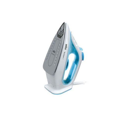 Plancha De Vapor Braun Texstyle Si1050bl Azul blanca Suela De Ceramica 120 G min Vapor 2000w Deposito 220ml