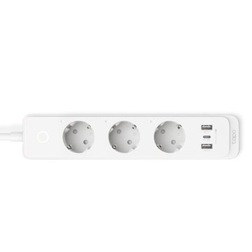 Regleta Alimentacion De Enchufes Inteligentes Wifi Tp-link Tapo P300 3 Enchufes Y 2 Puertos Usb 3.0 De 18w Configuracion Hora