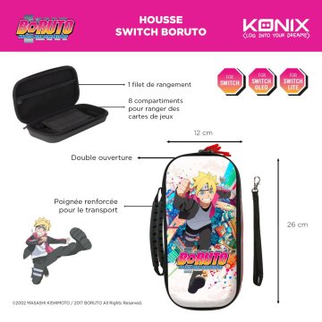 Funda Konix Switch Boruto World Compatible Con Switch Y Version Lite Red Almacenaje 8 Cartuchos Kx-bp-boru-world 2