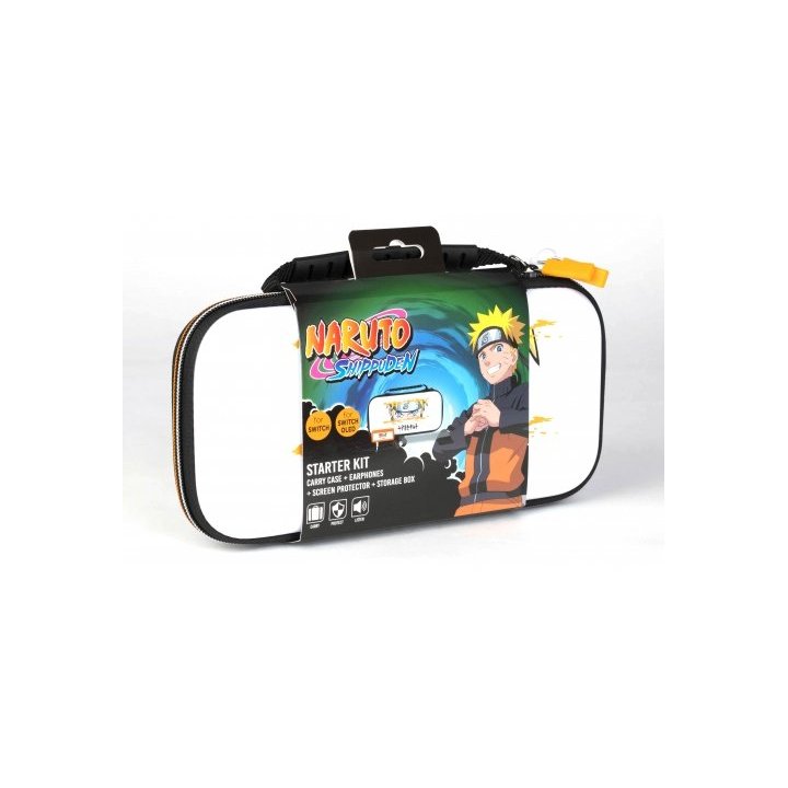 Pack Gamer Konix Switch Naruto Funda + Protector + Auriculares Inear + Gamuza + Caja Para Juegos Kx-nar-sk-ns