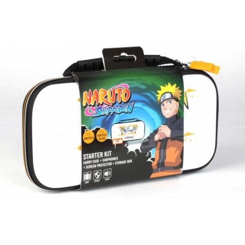 Pack Gamer Konix Switch Naruto Funda + Protector + Auriculares Inear + Gamuza + Caja Para Juegos Kx-nar-sk-ns