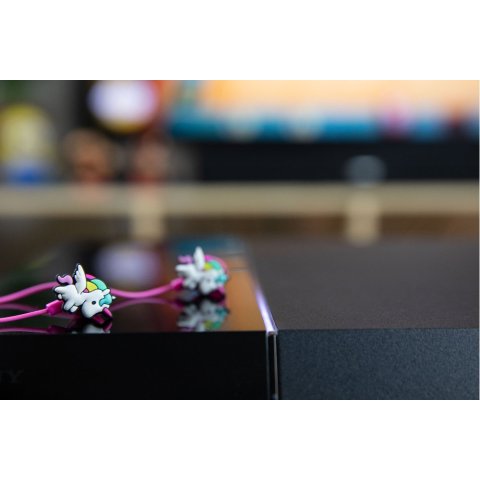 Auricular Intrauditivo Konix Unik In-ear Headphone Color Rosa Diseño Unicornios Kx-earp-unik