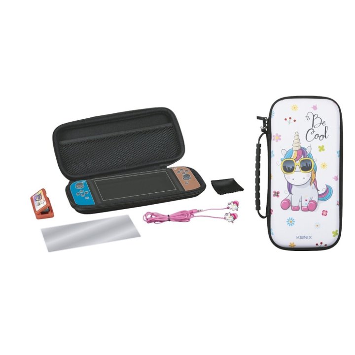 Pack Gamer Konix Unik Carcasa Switch + Pantalla Protec + Auriculares In-ear + 1 Gamuza Kx-ns-sk-unik