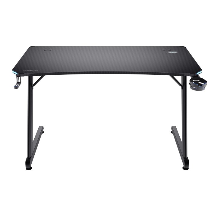 Mesa Gaming Trust 25184 10 Modos Iluminacion Rgb 120x60x76cm Control Tactil Portavasos Gancho Auriculares Max 150kg