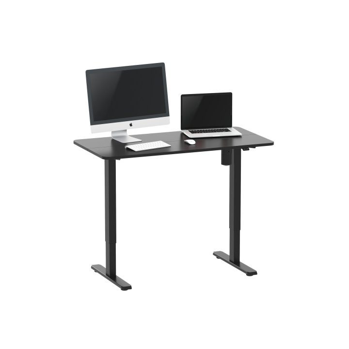 Mesa Electrica Ergonomica Altura Regulable Tablero Negro 120x60 Color Estructura Negro Control Tactil Altura Desde 68cm-118cm