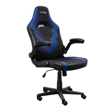 Silla Gamer Trust Gxt 703 Negra azul 25129 Elevador De Gas Clase 4 Reposabrazos Abatibles Bloqueo De Inclinacion Max. 140kg