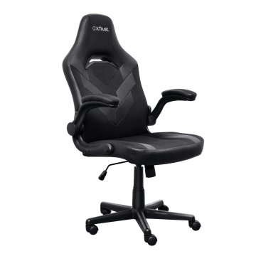 Silla Gamer Trust Gxt 703 Negra gris 25128 Elevador De Gas Clase 4 Reposabrazos Abatibles Bloqueo De Inclinacion Max. 140kg