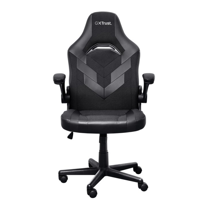 Silla Gamer Trust Gxt 703 Negra gris 25128 Elevador De Gas Clase 4 Reposabrazos Abatibles Bloqueo De Inclinacion Max. 140kg