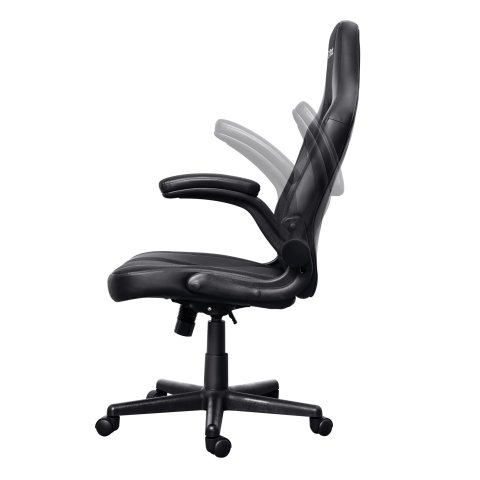 Silla Gamer Trust Gxt 703 Negra gris 25128 Elevador De Gas Clase 4 Reposabrazos Abatibles Bloqueo De Inclinacion Max. 140kg