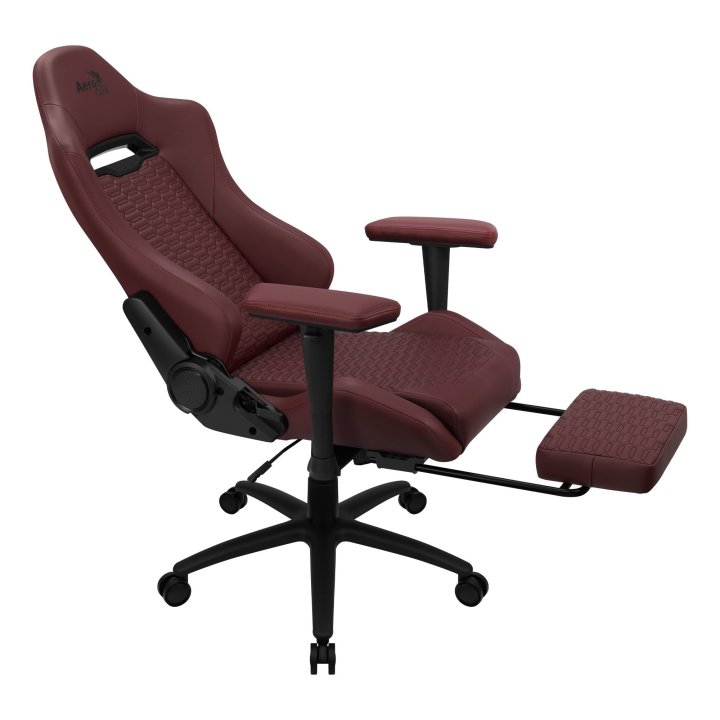 Silla Gaming Con Extension De Reposapies Aerocool Royal Tuscan Red Piel Sintetica Reposabrazos Ajustable Y Acolchado