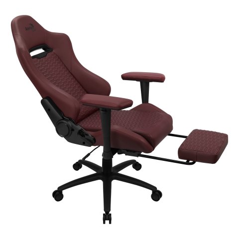 Silla Gaming Con Extension De Reposapies Aerocool Royal Tuscan Red Piel Sintetica Reposabrazos Ajustable Y Acolchado