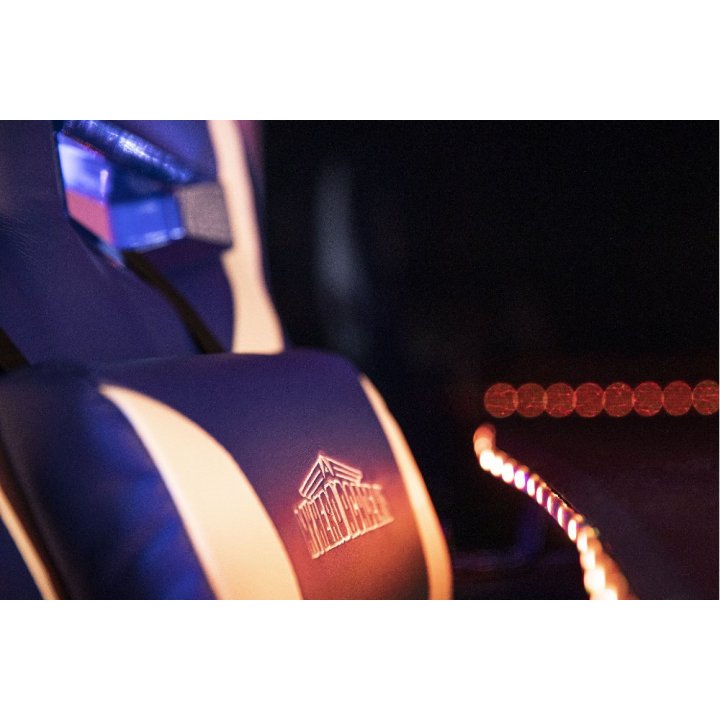 Silla Gamer Konix Mha Gran Comodidad Y Ergonomia Inclinacion Hasta 15º Color Azul Y Blanco Kon Chair Mha