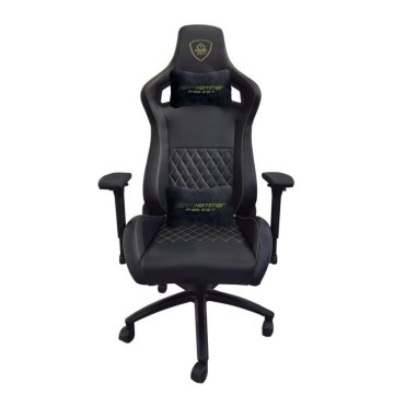 Silla Gamer Pro Keep Out Xspro Hammer Gold Black Cuero Sintetico De Alta Calidad Elevador 80mm Reposabrazos 4d Ruedas De Pu 5