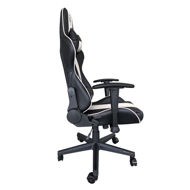 Silla Gamer Pro Keep Out Xspro-racing Black Detalle Blanco T Reposabrazos 2d Cojin Lumbar Y Cervical