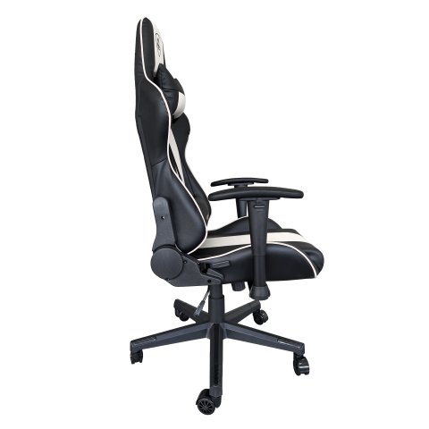 Silla Gamer Pro Keep Out Xspro-racing Black Detalle Blanco T Reposabrazos 2d Cojin Lumbar Y Cervical