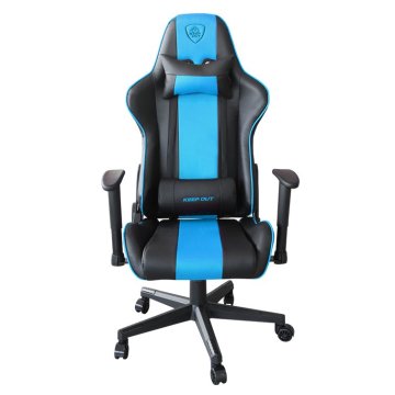 Silla Gamer Pro Keep Out Xspro-racing Black Detalle Blue T Reposabrazos 2d Cojin Lumbar Y Cervical